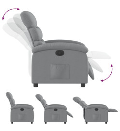 Fauteuil inclinable électrique Gris clair Tissu