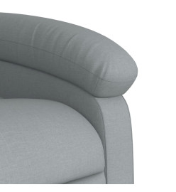 Fauteuil inclinable électrique Gris clair Tissu