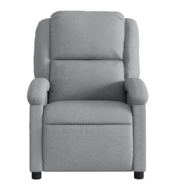 Fauteuil de massage inclinable électrique gris clair tissu