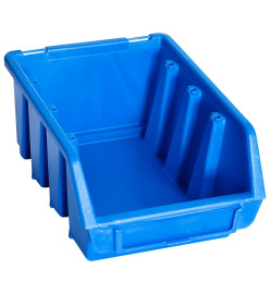 Bacs de rangement empilables 20 pcs bleu plastique