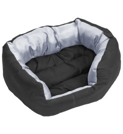 Coussin réversible lavable pour chien Gris et noir 65x50x20 cm