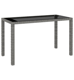Meuble à dîner de jardin 6 pcs et coussins Résine tressée Gris