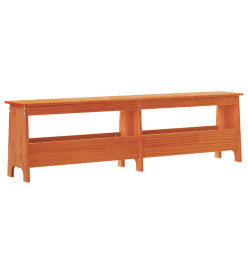 Banc d'entrée cire marron 160x28x45 cm bois de pin massif