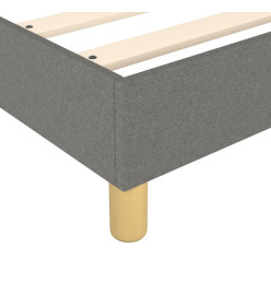 Sommier à ressorts de lit Gris foncé 100x200 cm Tissu