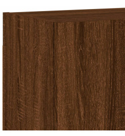 Unités murales TV 6 pcs chêne marron bois d'ingénierie