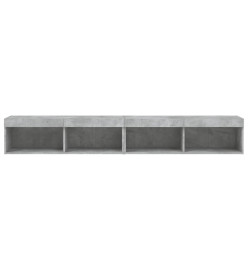 Meubles TV avec lumières LED 2 pcs gris béton 100x30x30 cm