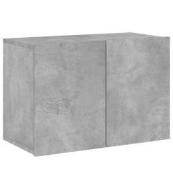 Unités murales TV 6 pcs gris béton bois d'ingénierie