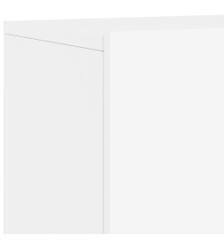 Unités murales TV 5 pcs blanc bois d'ingénierie