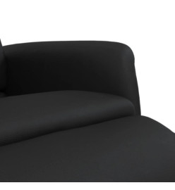 Fauteuil inclinable avec repose-pieds noir similicuir