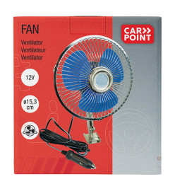 Carpoint Ventilateur 12 V 15,3 cm Argenté