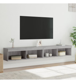 Meubles TV avec lumières LED 2 pcs sonoma gris 100x30x30 cm