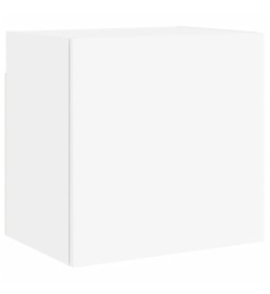 Unités murales TV 6 pcs blanc bois d'ingénierie