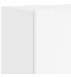 Unités murales TV 6 pcs blanc bois d'ingénierie