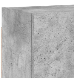 Unités murales TV 4 pcs gris béton bois d'ingénierie