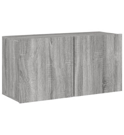 Unités murales TV 4 pcs sonoma gris bois d'ingénierie