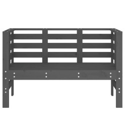 Banc de jardin gris 111,5x53x71 cm bois massif de pin