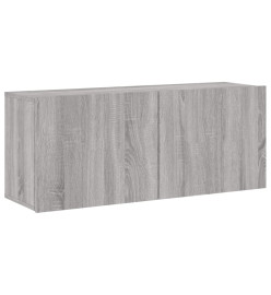 Unités murales TV 5 pcs sonoma gris bois d'ingénierie