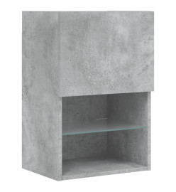 Meubles TV avec lumières LED 2 pcs gris béton 40,5x30x60 cm