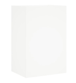 Unités murales TV 6 pcs blanc bois d'ingénierie