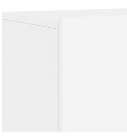 Unités murales TV 6 pcs blanc bois d'ingénierie