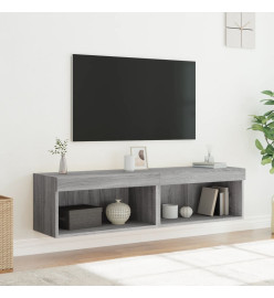 Meubles TV avec lumières LED 2 pcs sonoma gris 60x30x30 cm