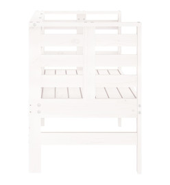 Banc de jardin blanc 111,5x53x71 cm bois massif de pin