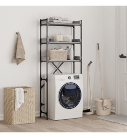 Étagère de lave-linge sonoma gris 67x25x163 cm bois ingénierie