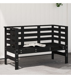 Banc de jardin noir 111,5x53x71 cm bois massif de pin