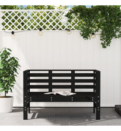 Banc de jardin noir 111,5x53x71 cm bois massif de pin