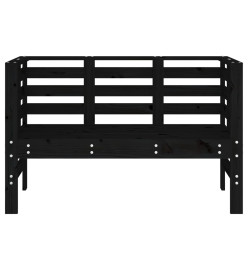 Banc de jardin noir 111,5x53x71 cm bois massif de pin
