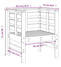 Salon de jardin 3 pcs bois massif douglas
