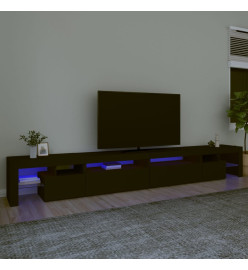 Meuble TV avec lumières LED Noir 290x36,5x40 cm