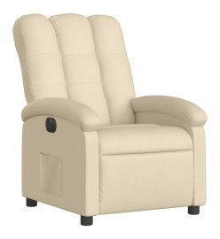 Fauteuil inclinable électrique Crème Tissu