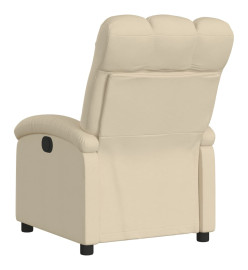 Fauteuil inclinable électrique Crème Tissu