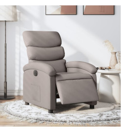 Fauteuil inclinable électrique Taupe Tissu