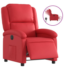 Fauteuil inclinable électrique Rouge Similicuir