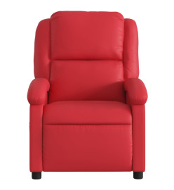 Fauteuil inclinable électrique Rouge Similicuir