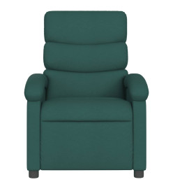 Fauteuil inclinable électrique Vert foncé Tissu