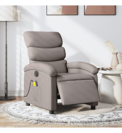 Fauteuil de massage inclinable électrique Taupe Tissu