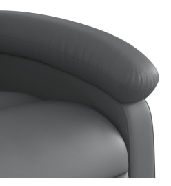 Fauteuil inclinable électrique Gris Similicuir