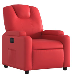 Fauteuil inclinable électrique Rouge Similicuir