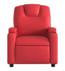 Fauteuil inclinable électrique Rouge Similicuir