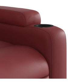 Fauteuil de massage inclinable électrique rouge bordeaux