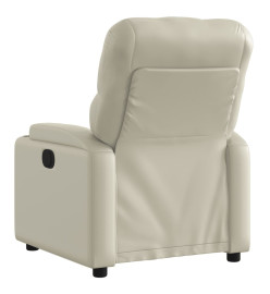 Fauteuil inclinable électrique Crème Similicuir