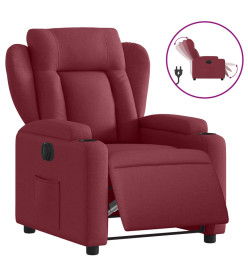 Fauteuil inclinable électrique Rouge bordeaux Tissu