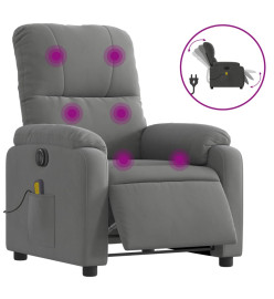 Fauteuil inclinable de massage électrique gris foncé