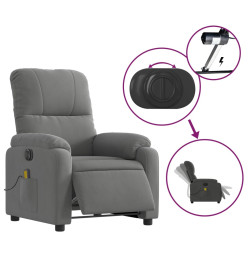 Fauteuil inclinable de massage électrique gris foncé