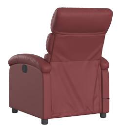 Fauteuil de massage inclinable électrique rouge bordeaux