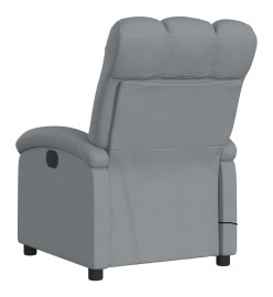 Fauteuil de massage inclinable électrique gris clair tissu