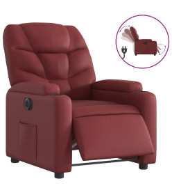 Fauteuil inclinable électrique Rouge bordeaux Similicuir